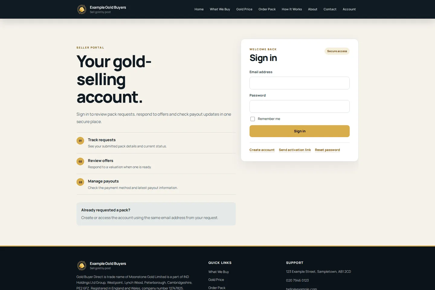 WordPress theme for gold buyers — picture 8
