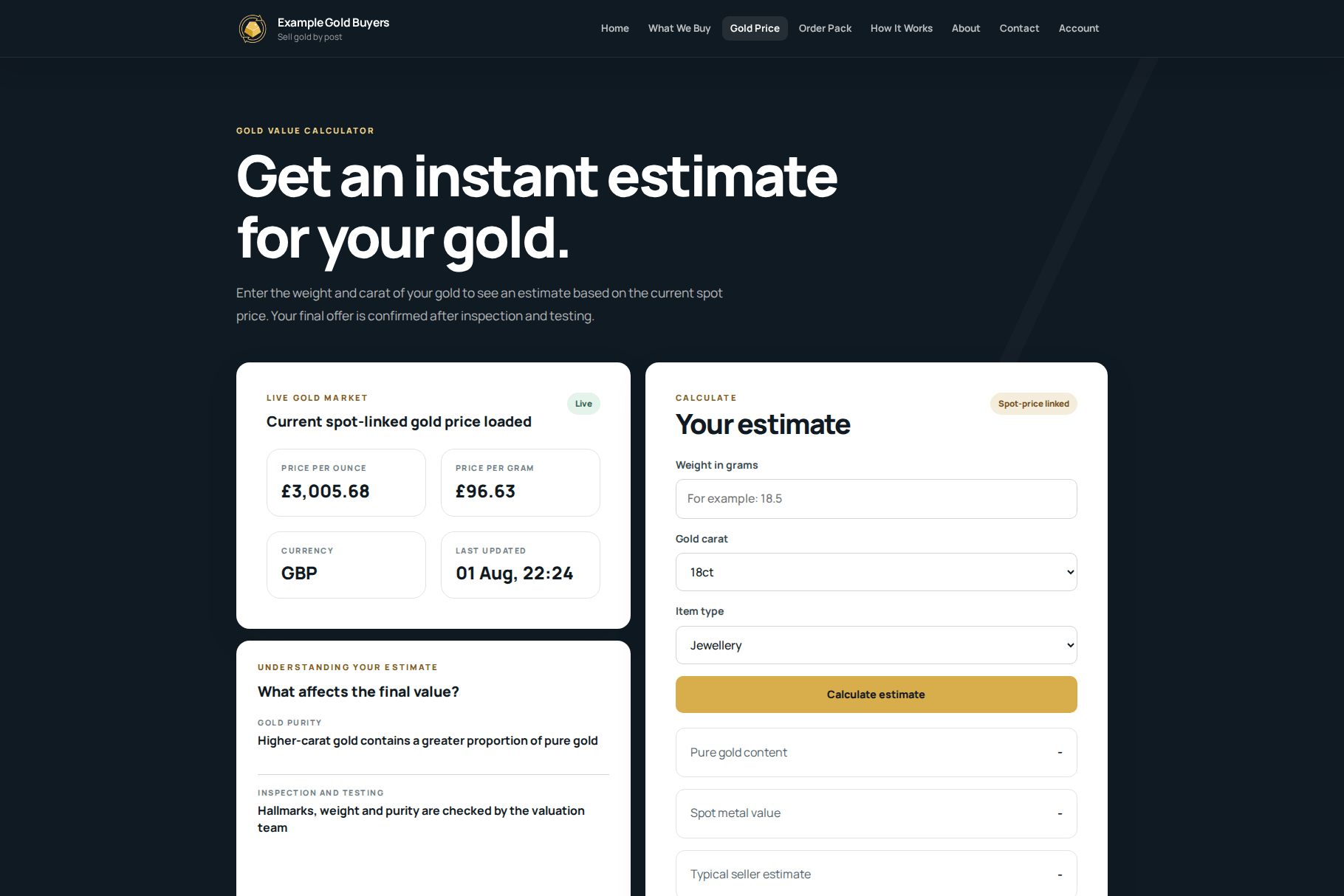 WordPress Theme for Gold Buyers and Cash-for-Gold Businesses - Image 13
